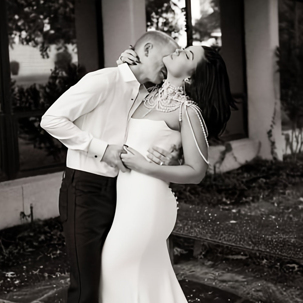 To'y va Maxsus Tadbirlar uchun Beadli Yelka Zanjiri Qizil To'y Shali va Sharf