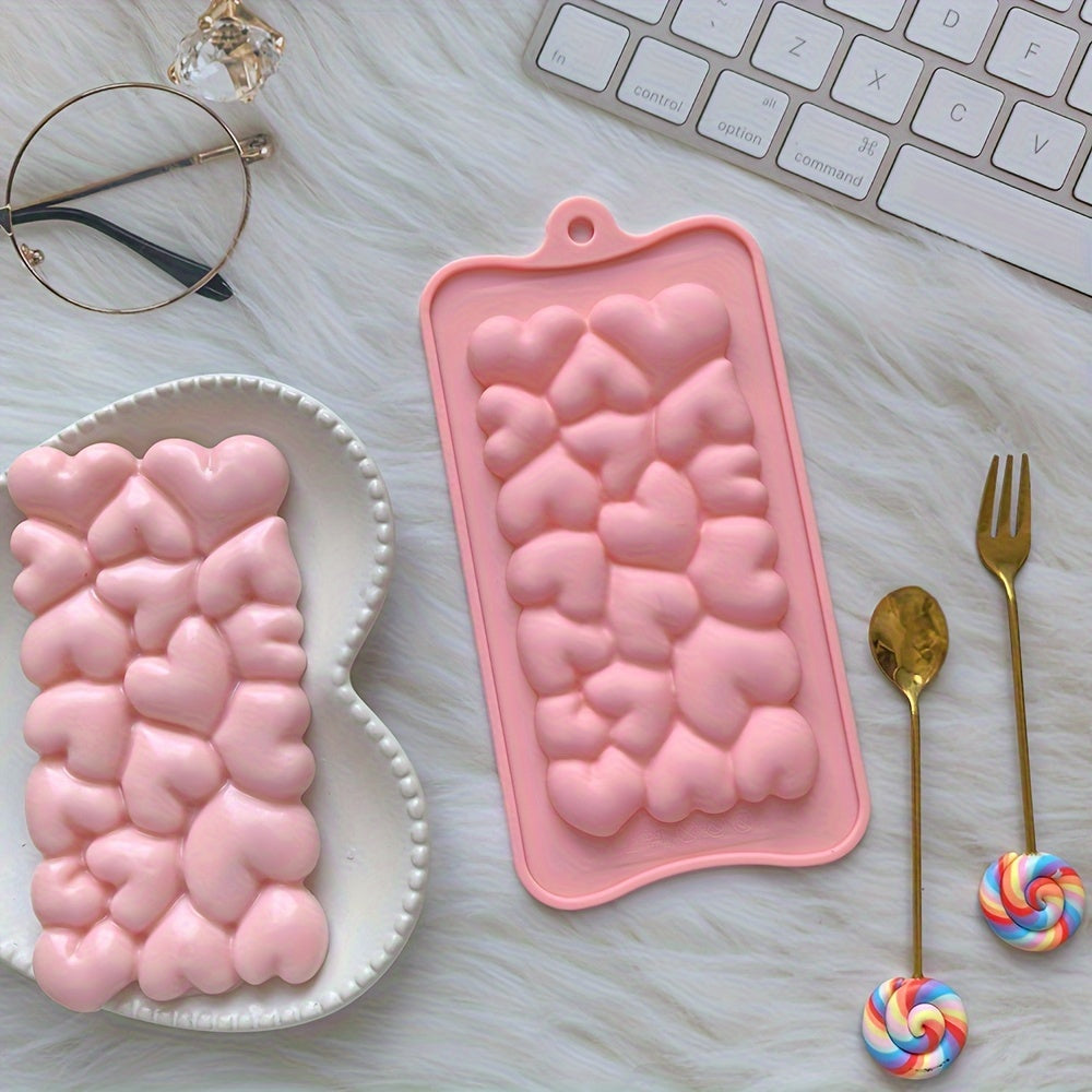 Silicone Heart-Shaped Chocolate Mold for Valentine's Day and Holidays BPA-Free 3D Love Design
