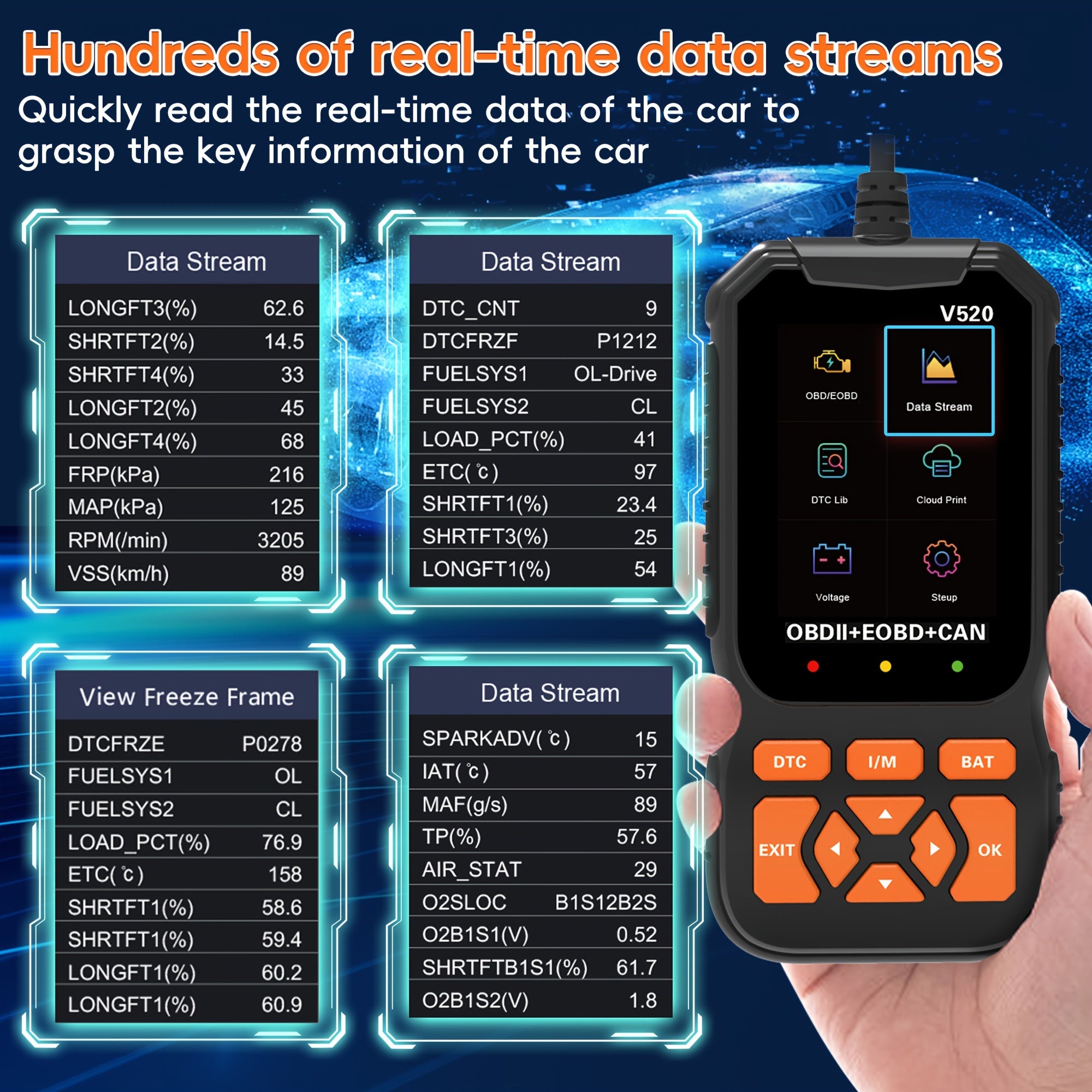 Herramienta de diagnóstico OBD2, lector de códigos para coche, revisión del motor, restablecimiento de la luz de advertencia