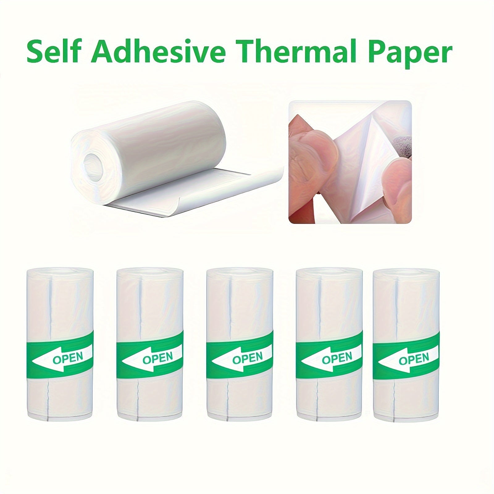 Mini Pocket Printer for Printing Text and Pictures on 57x30mm Self-Adhesive Thermal Paper
