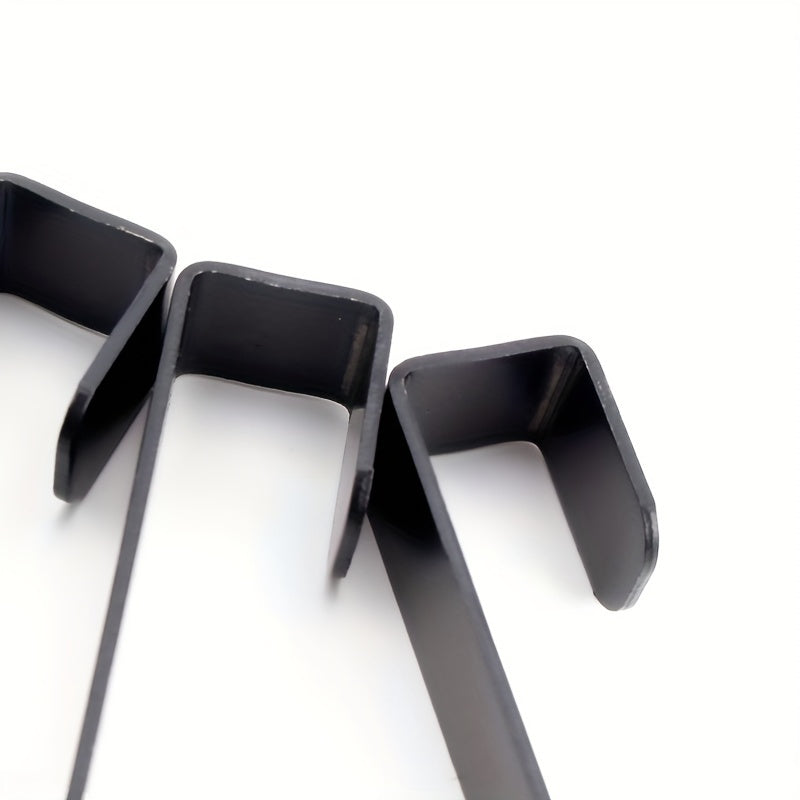 Black and White J-Shaped Hooks for Bathroom Kitchen and Cabinet Hanging