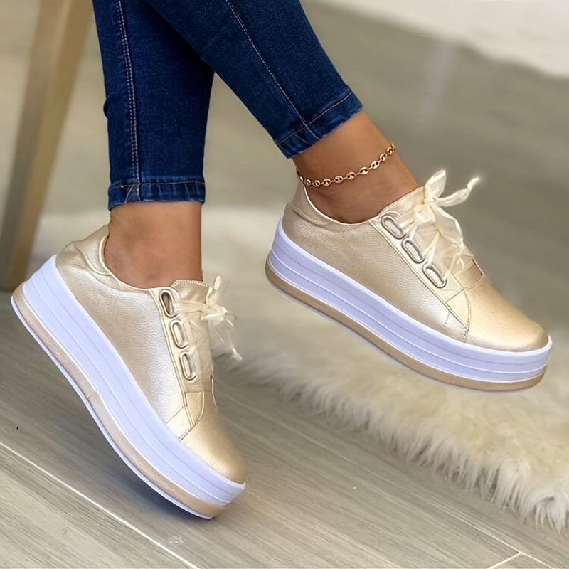 Women's Casual Sneakers Lightweight Comfortable Solid Color Shoes