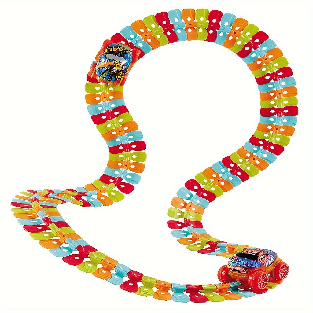 Set de coche eléctrico para niños con pista de colores, colgante y DIY, para mayores de 3 años