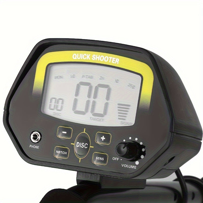 Metal Detector with LCD Display and 3-Tone Audio for Treasure Hunting Beachcombing and Archaeology
