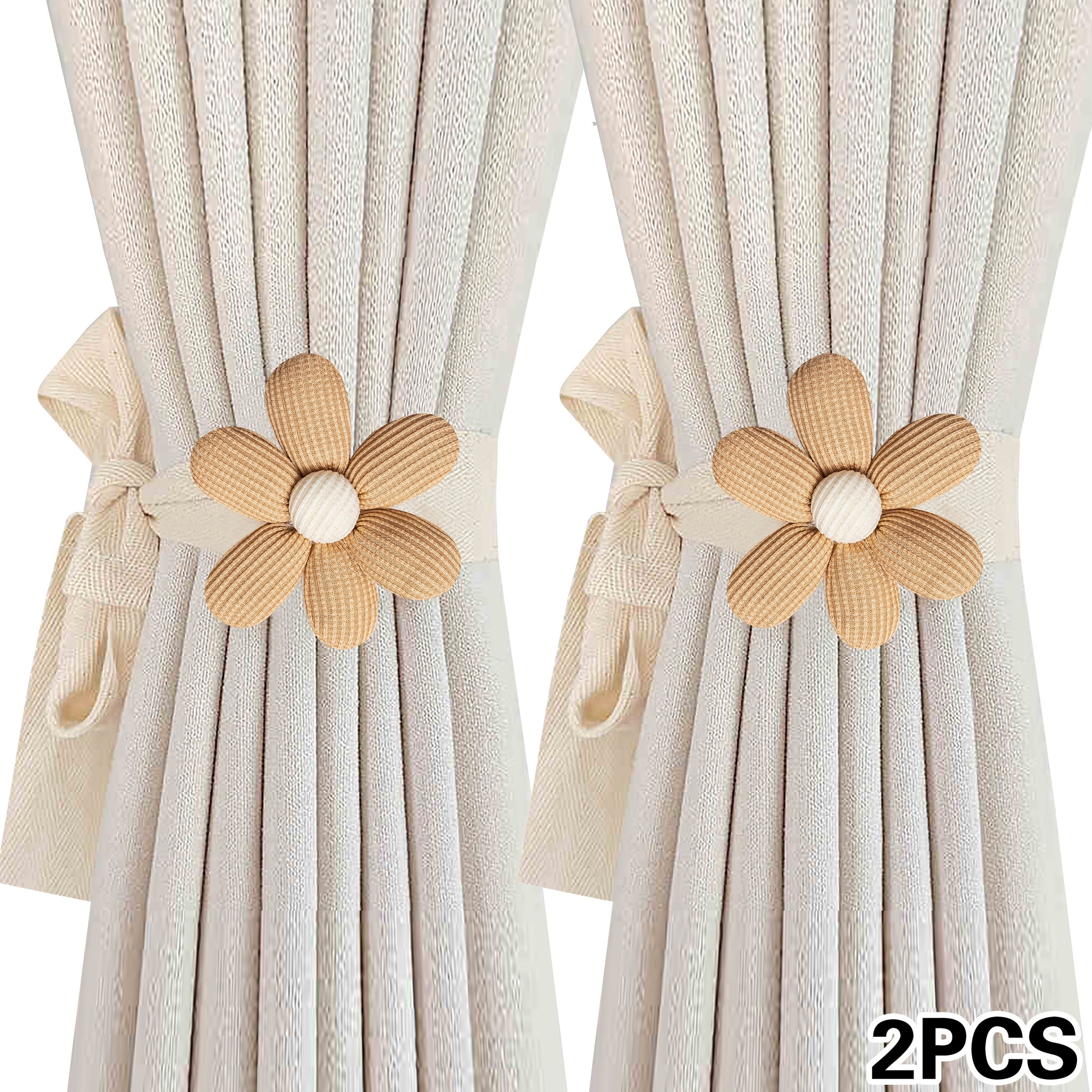 Two-Pack Modern 3D Cartoon Animal Curtain Tiebacks Polyester Adjustable No-Drill Home Decor