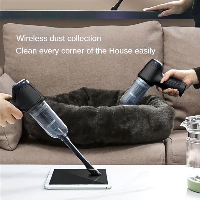 Handheld Vacuum Cleaner with Rechargeable Battery and Accessories for Home and Car