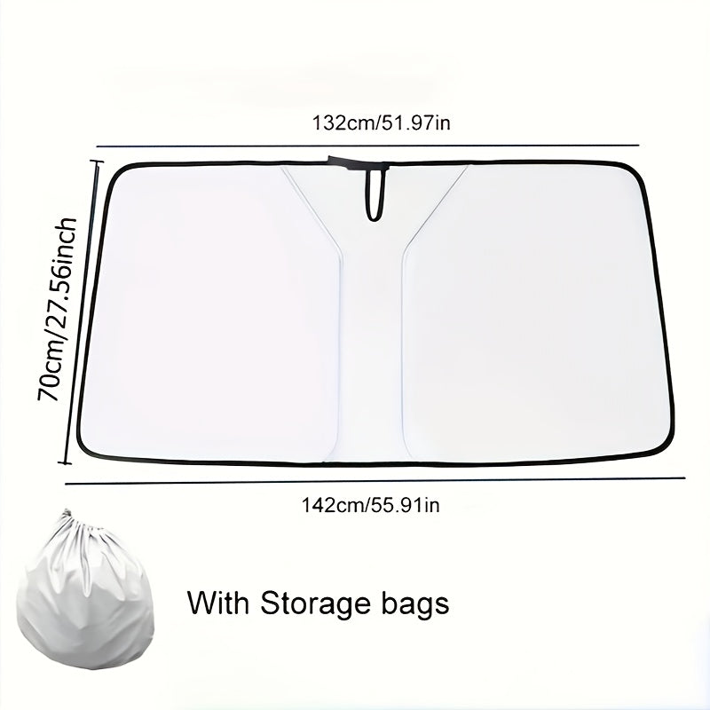 Universal Car Sunshade Foldable Double Layer UV Protection