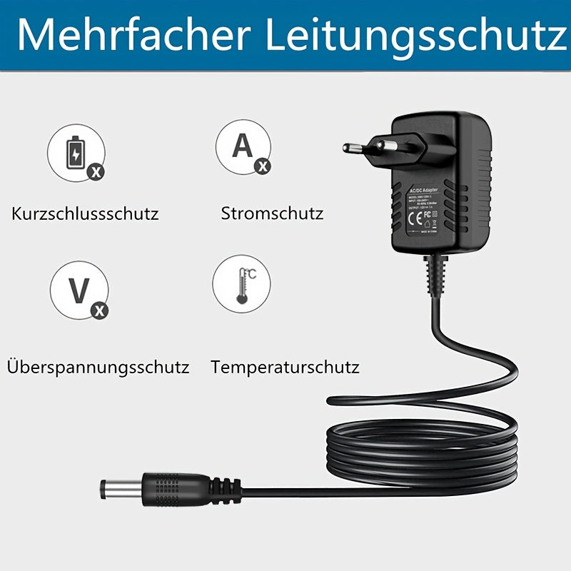 12V 1A Power Supply Adapter for Security Cameras DVRs NVRs with Overload and Short Circuit Protection
