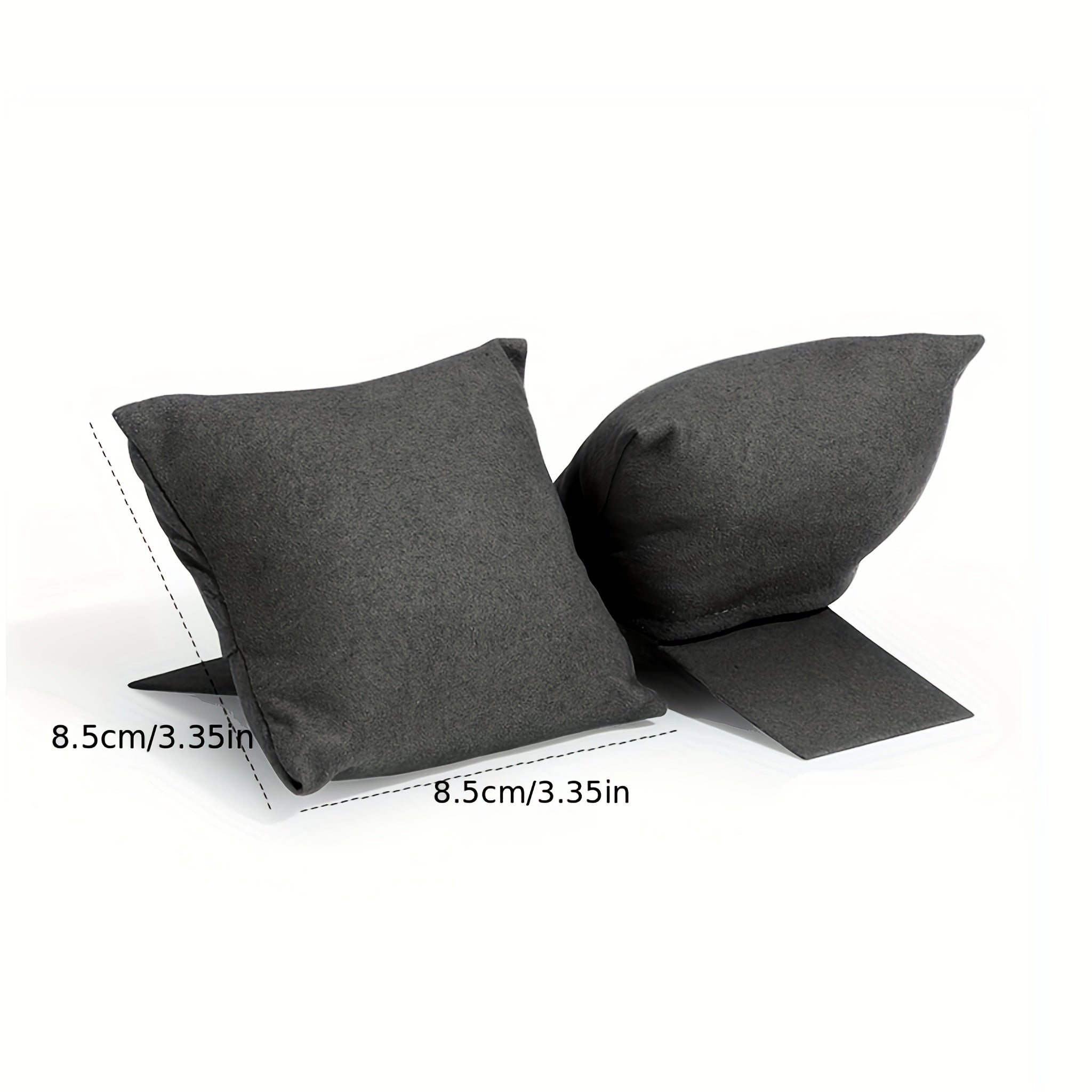 Набор дисплеев для украшений серого цвета с кулоном, серьгами, кольцом, подставкой и подносом