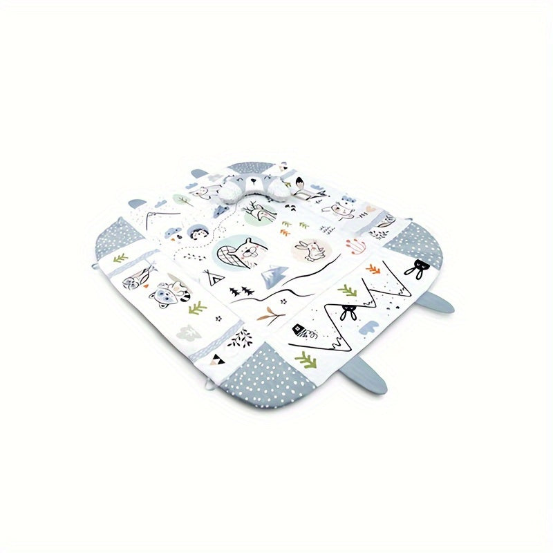 Очаровательный плюшевый игровой коврик для малышей с защитным ограждением, включает подушку и игровые опции - идеальный подарок на Рождество, Хэллоуин, День благодарения, Новый год, День святого Валентина или карнавальные праздники.