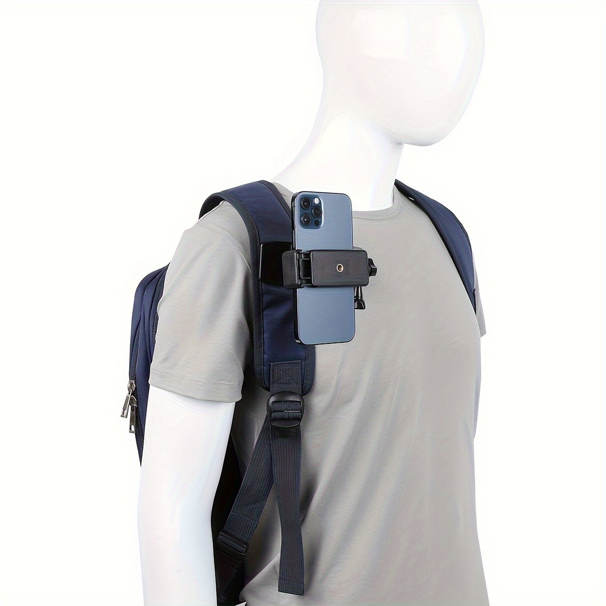 Adjustable Smartphone Shoulder Mount Clip for Outdoor Vlogging and Live Streaming