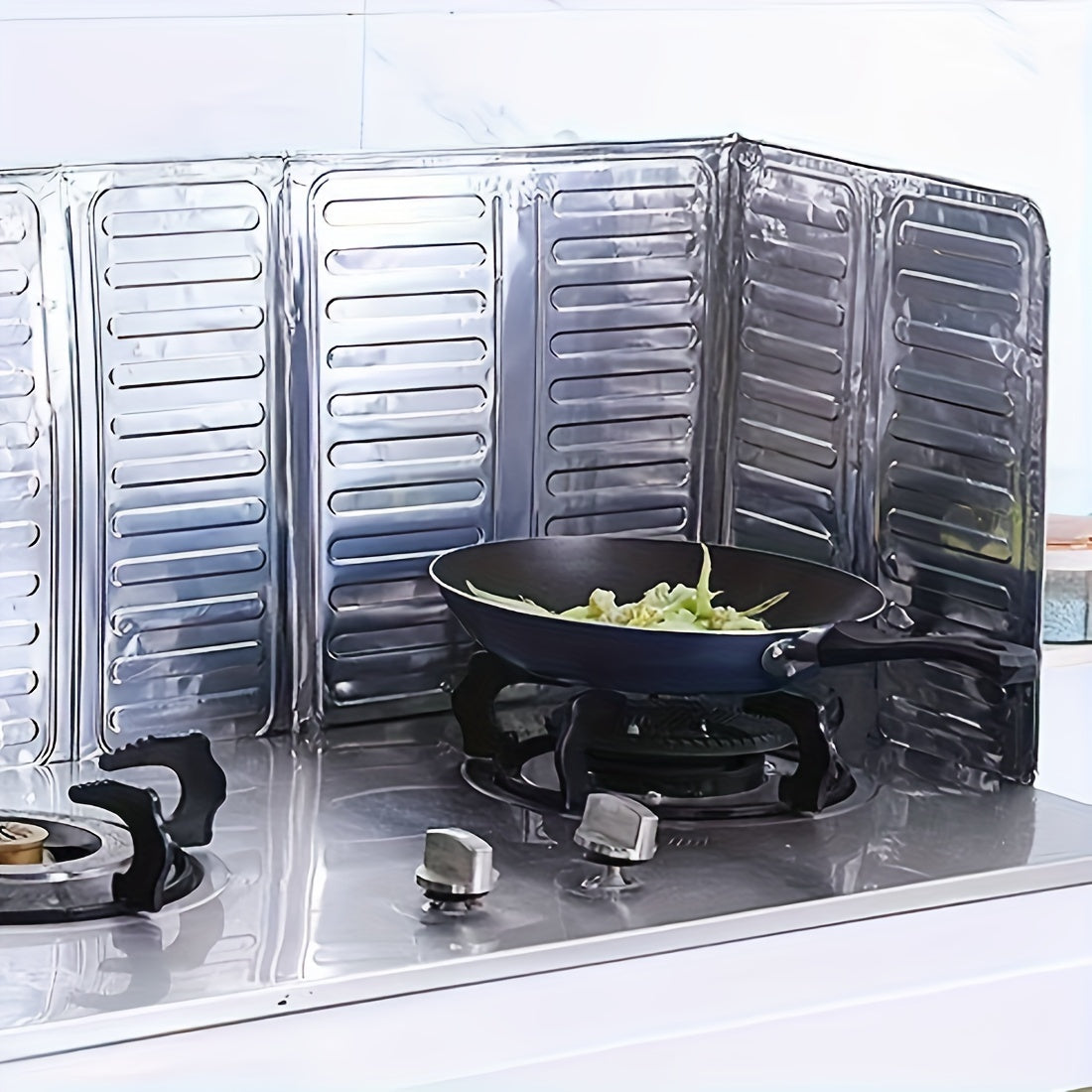 Aluminum Stove Guards Heat Resistant Metal Side Protectors for Kitchen Safety