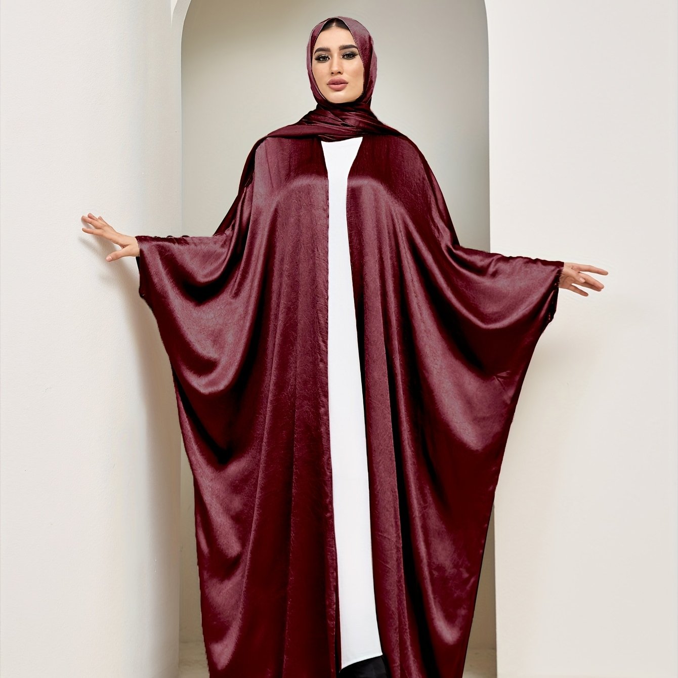 Pañuelo de mujer talla grande de gasa, bata suelta grande, ropa islámica