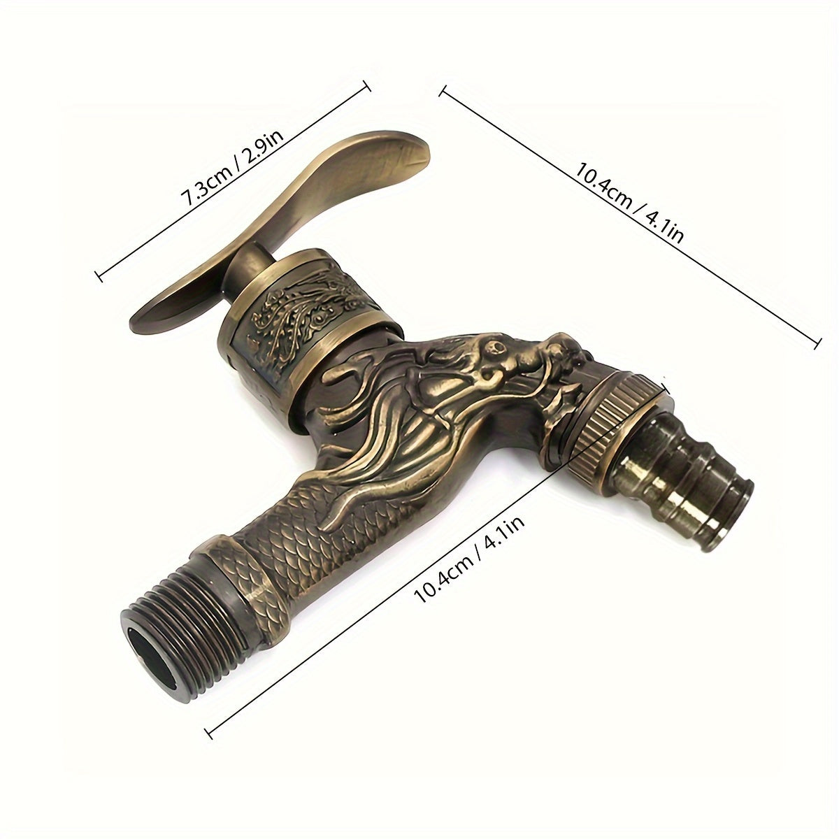 Bronze Retro Wall-Mounted Cold Faucet for Kitchen Bathroom Garden