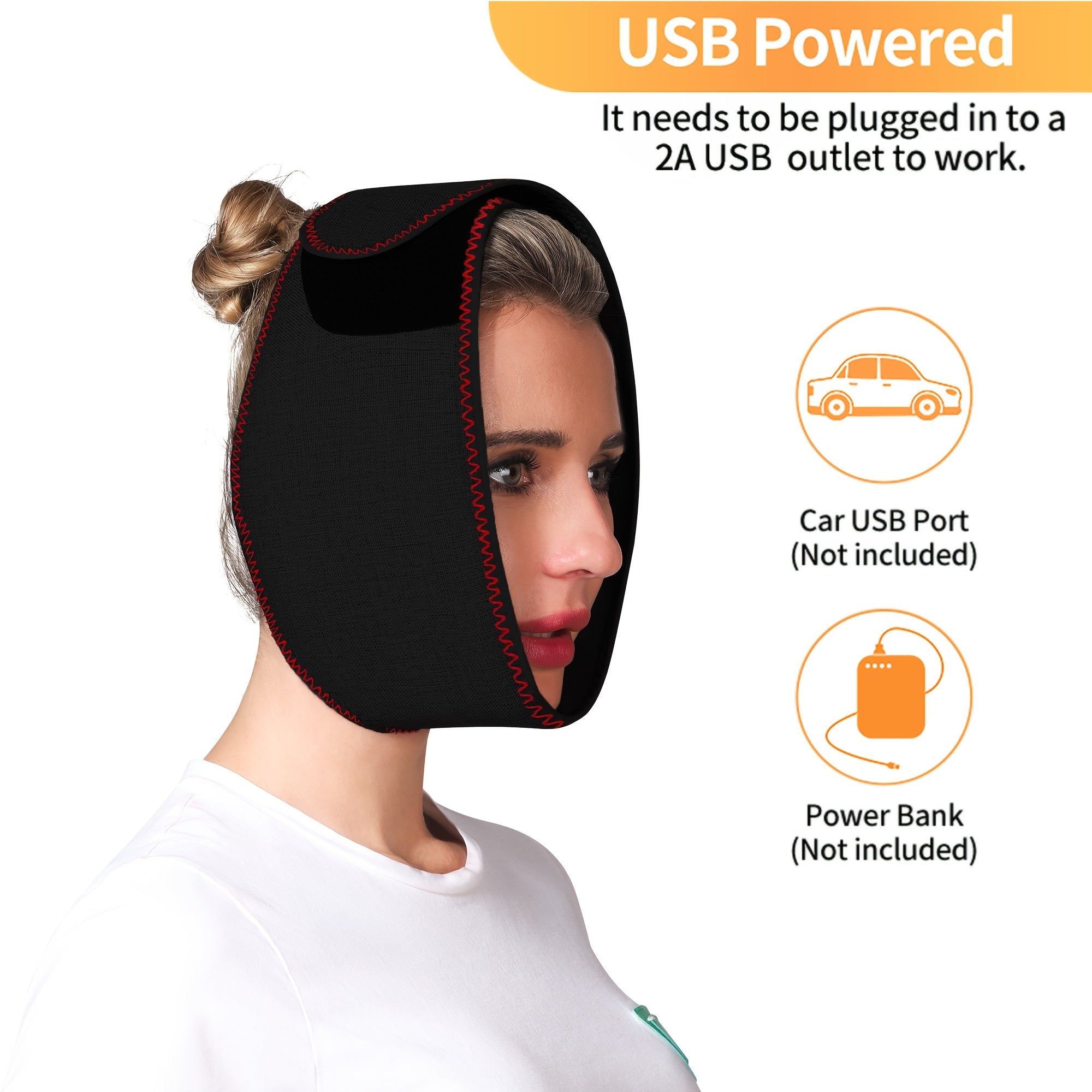 Facial Heating Pad for TMJ with 3 Temperature and Time Settings Electric USB Powered