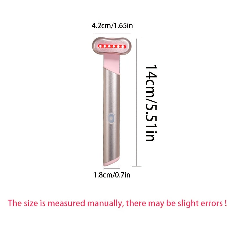 Dispositivo de masaje facial y ocular con cabeza giratoria de 270°, recargable, alimentado por USB
