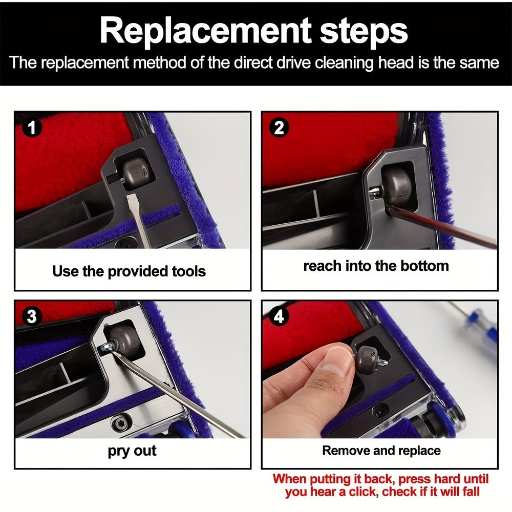 Dyson Vacuum Cleaner Soleplate Wheels Compatible with V6 V7 V8 V10 V11 V15 DC58 DC59 DC62 Direct Drive Head