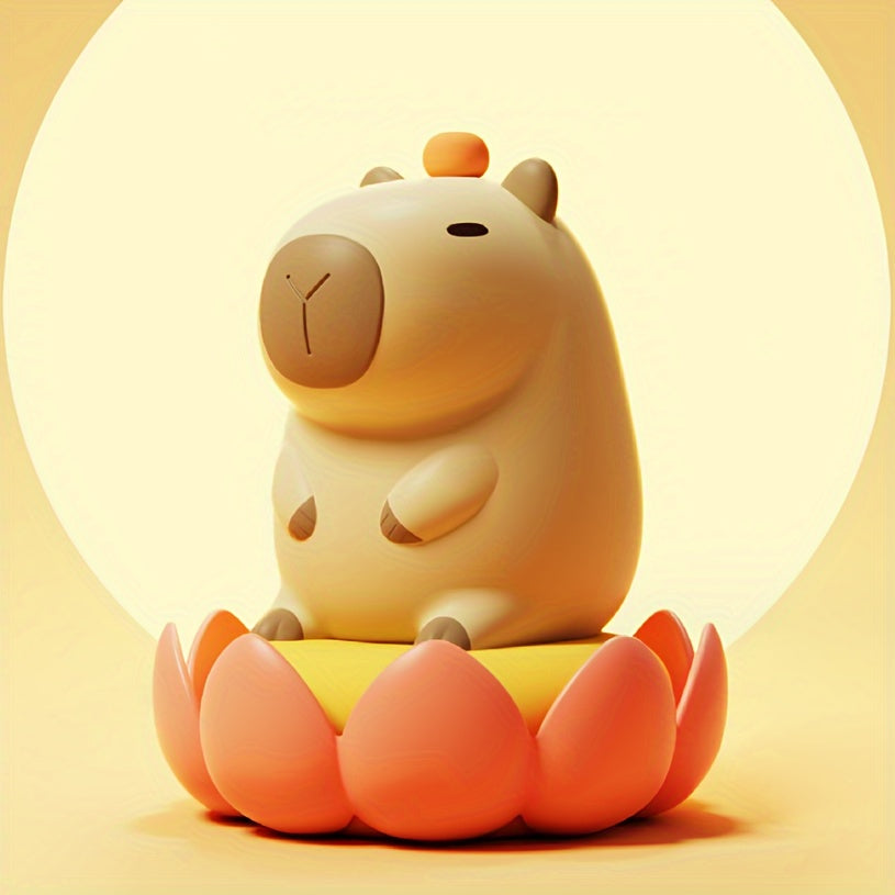 Cartoon Capybara Night Light USB Rechargeable Touch Lamp for Bedroom