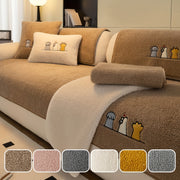Plush Sofa Slipcover and Pillowcase Protects Furniture in Any Room