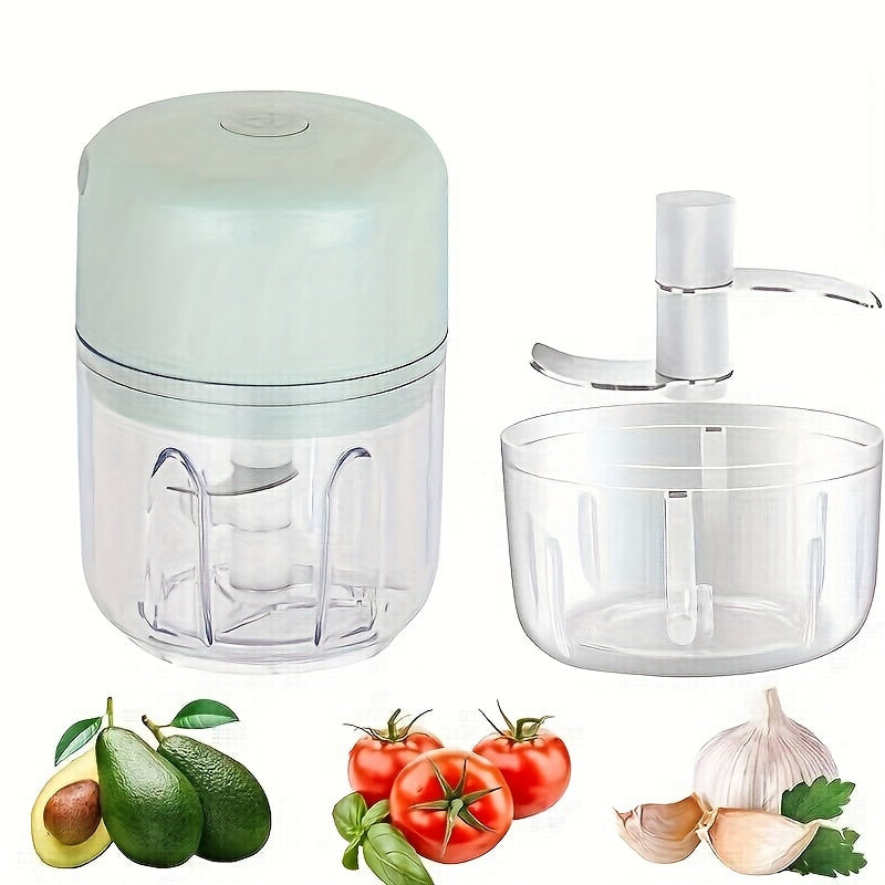 Portable Electric Mini Garlic Chopper 100/250ML Rechargeable Kitchen Gadget