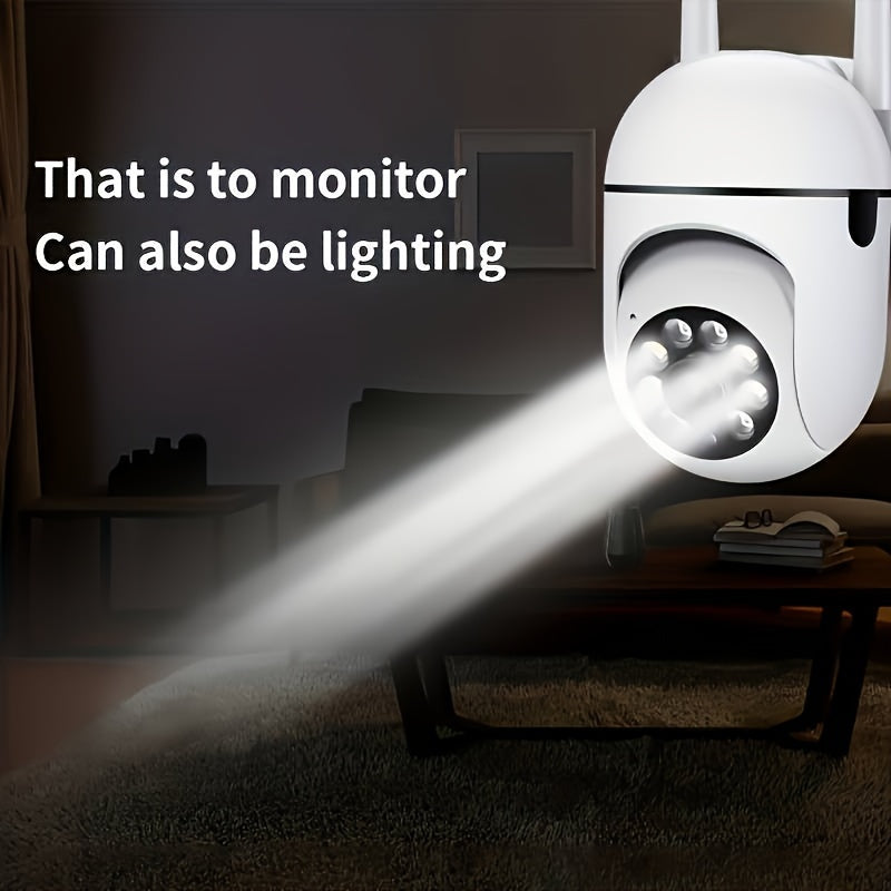 HD WiFi Security Camera with Full-Color Night Vision and Two-Way Audio