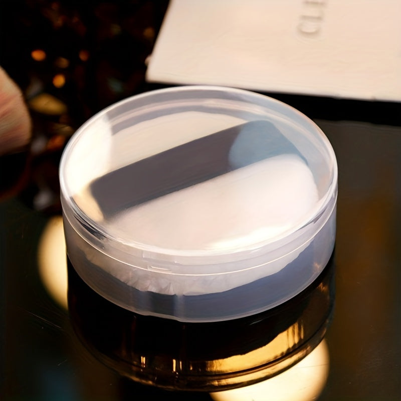 2 ta Shaffof Plastik Kosmetika Saqlash Idishlari Qopqoq bilan - Ko'p Maqsadli, Qulay, Elektr Quvvati Talab Qilmaydi, Pufflar, Kirpiklar va Sayohat Uchun Mukammal Saqlash Uchun