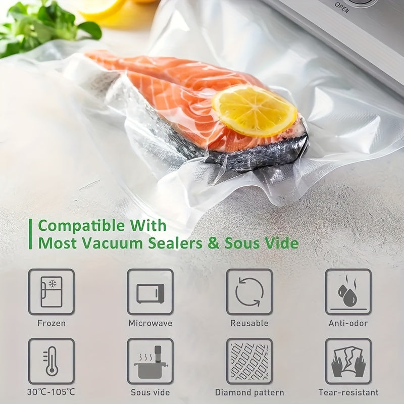 100pcs Vacuum Sealing Bags Set in 3 Sizes for Food Preservation