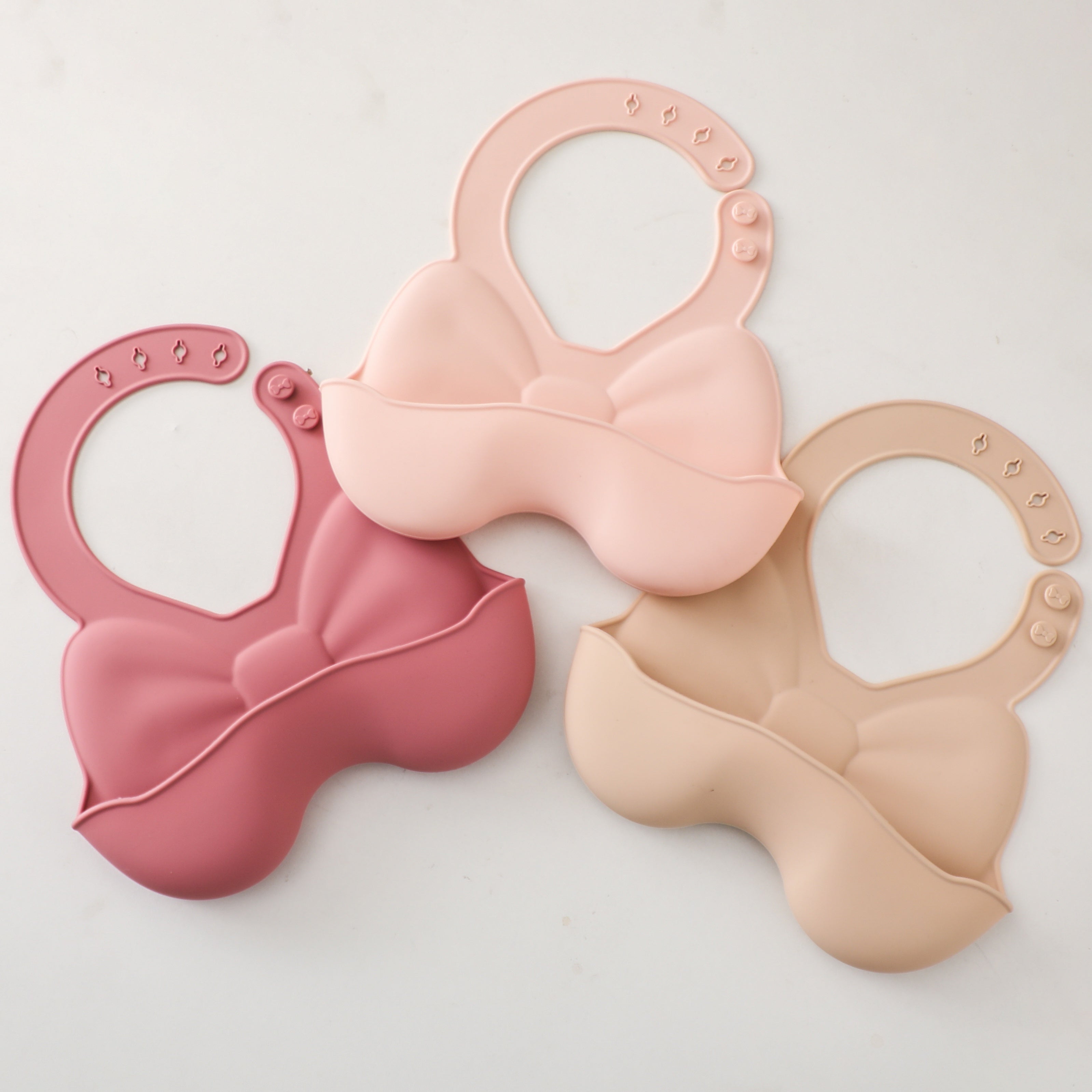 Baby Silicone Bib 3D Butterfly Waterproof Soft Food-Grade BPA-Free Adjustable