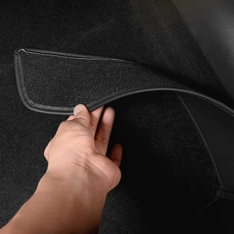 Rear Seat Cushion Protector and Kick Pad PU Leather for Model 3 and Y