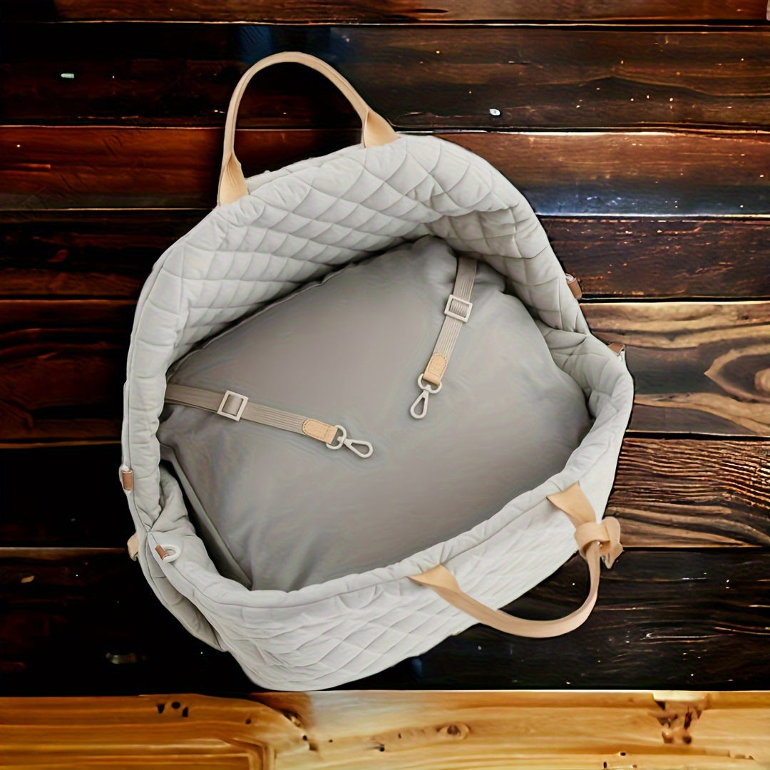 Сумка-переноска для питомца, двойное назначение, автомобильное сиденье для собак с креплением для шлейки для безопасной поездки