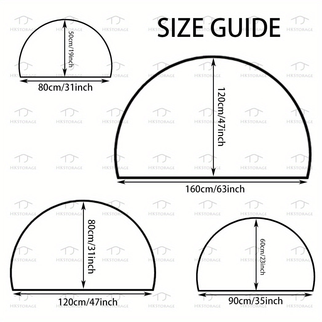 Karnasyon naqshli yarim doira mato, sirgʻalmas, yuviladigan, chidamli, uy bezaklari