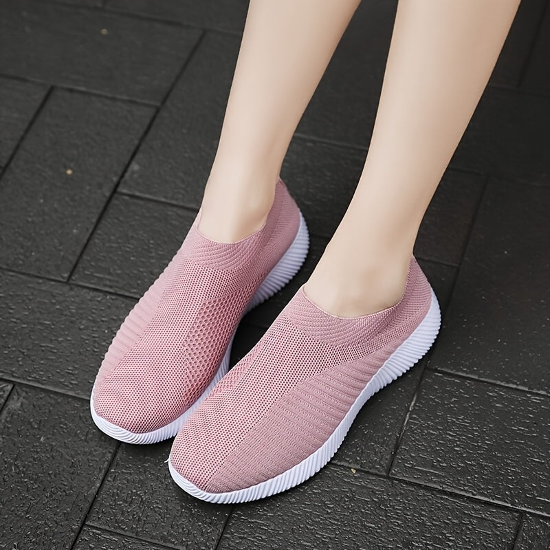 Ayollar uchun nafas oluvchi slip-on sport poyafzallari yengil mato kundalik ichki tashqi