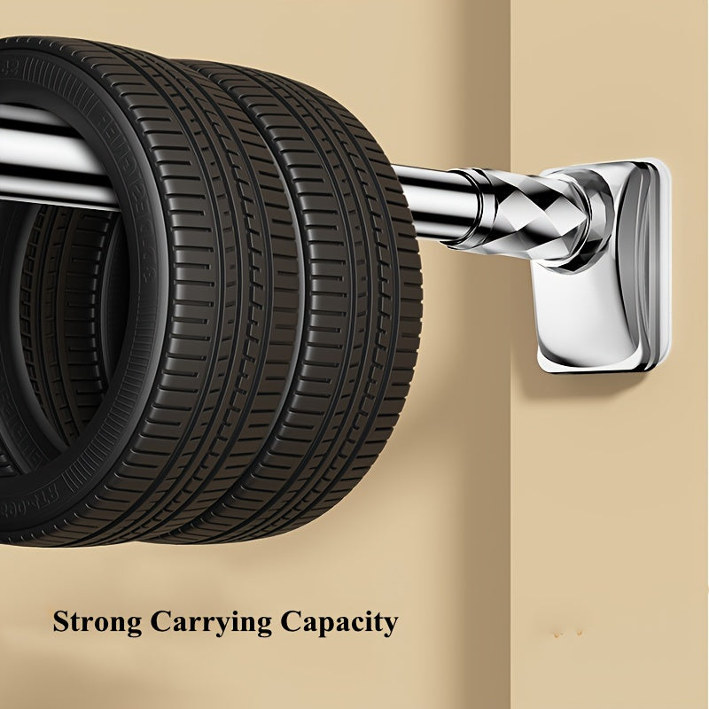 Contemporary Black Metal Spring Tension Rod for Windows, Closets, Bathrooms