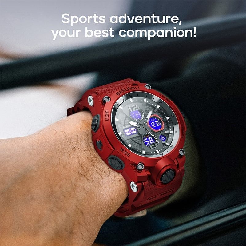 Men's Digital Sports Smartwatch with Heart Rate Monitor and Fitness Tracking
