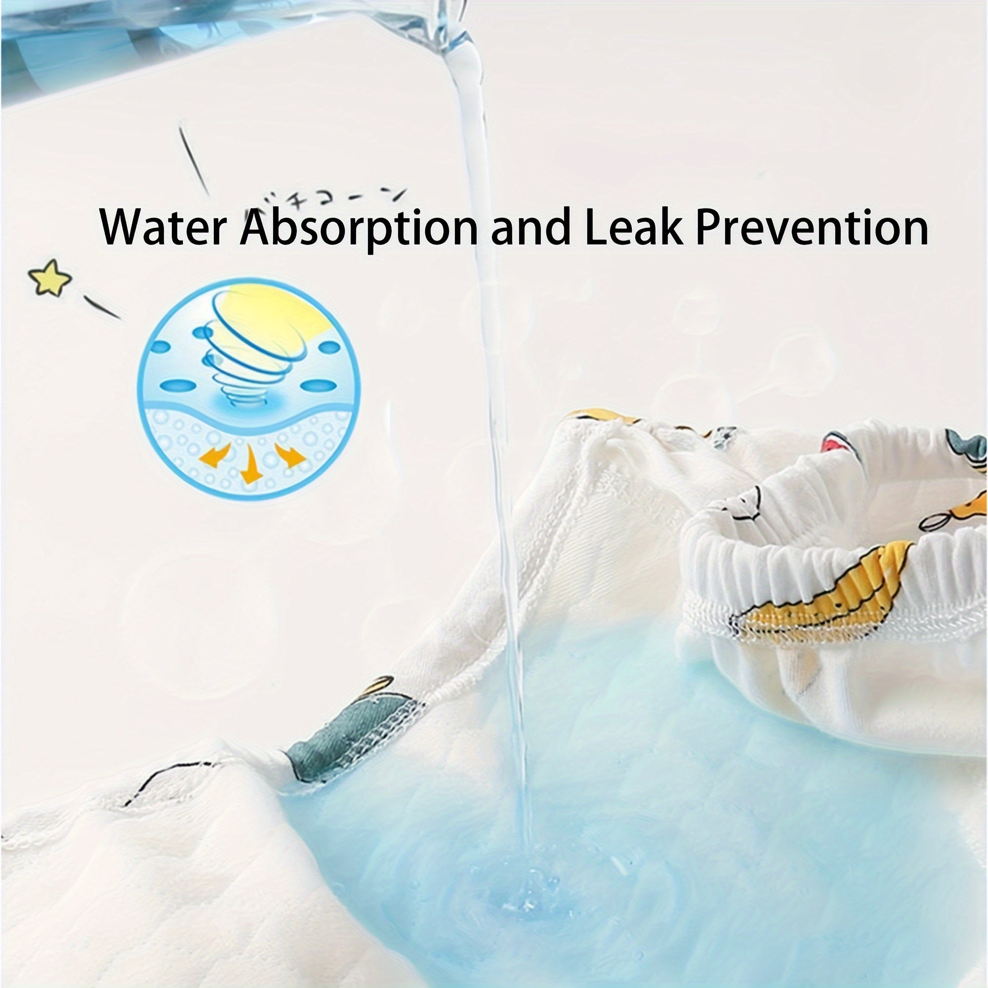 Juego de 5 pantalones de entrenamiento de algodón reutilizables para bebés