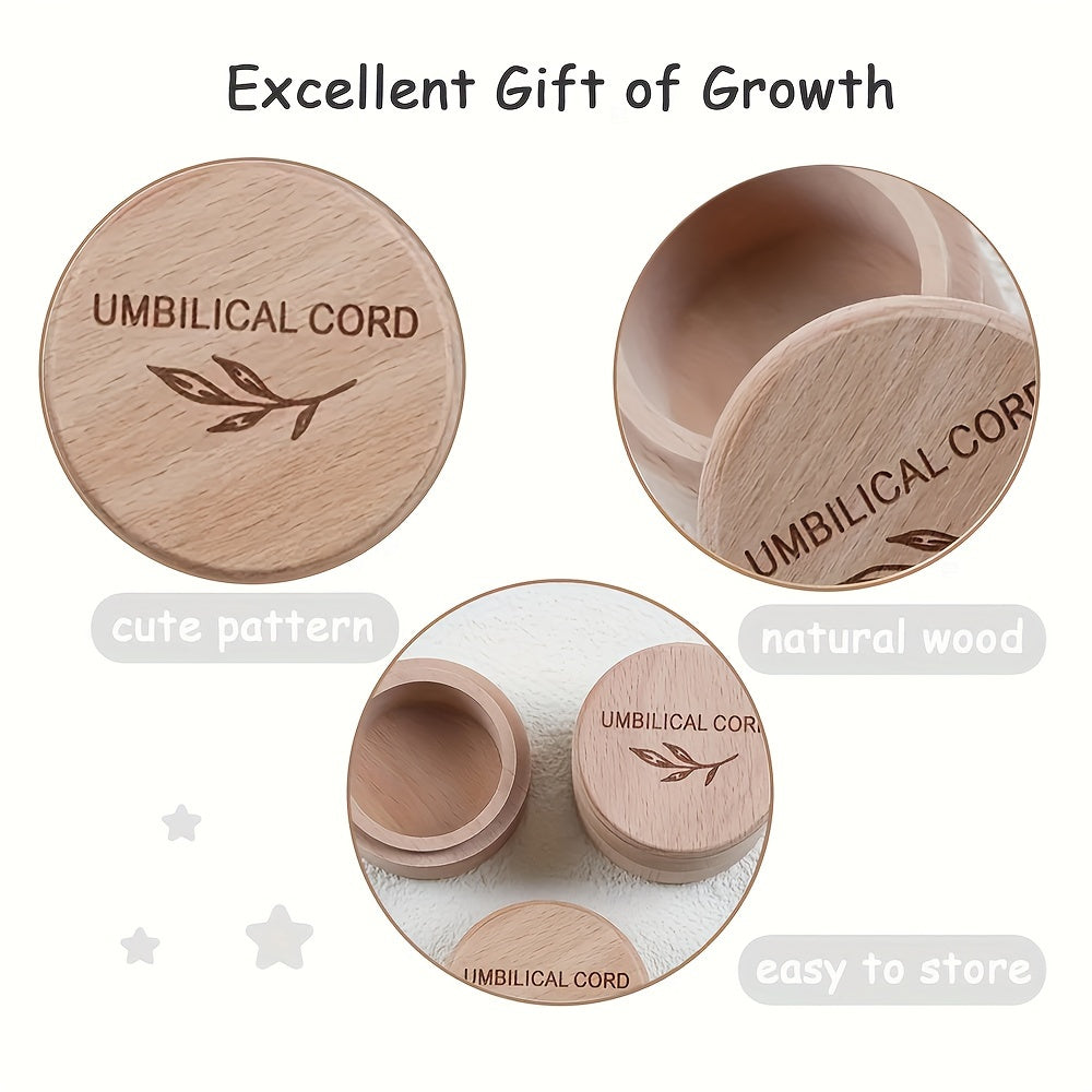 Wooden Keepsake Box for Newborn Baby Memory Storage Portable Gift