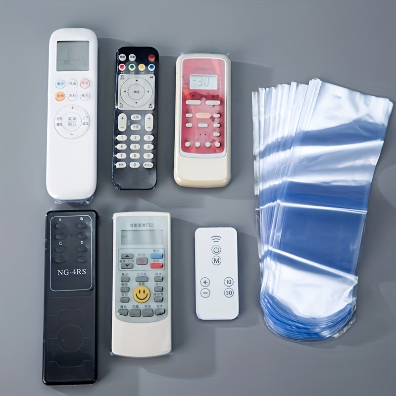 30 Pack Transparent Waterproof Dustproof Remote Control Bags for Air Conditioner and TV Remotes