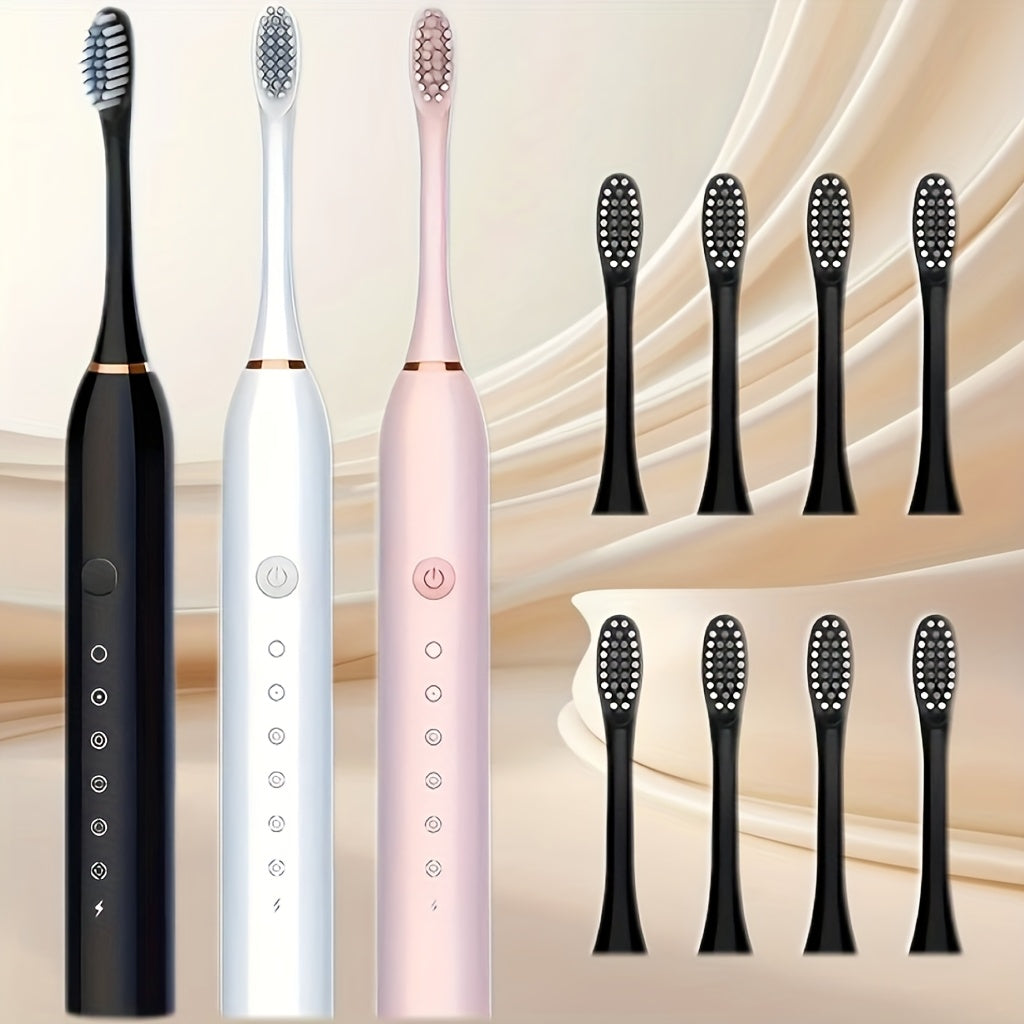 Unisex Electric Toothbrush Pack With 6 Modes, USB Rechargeable, Soft Brush Heads
