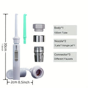 Irrigador bucal de agua para grifo, máquina de limpieza dental, irrigador oral, boquilla aleatoria