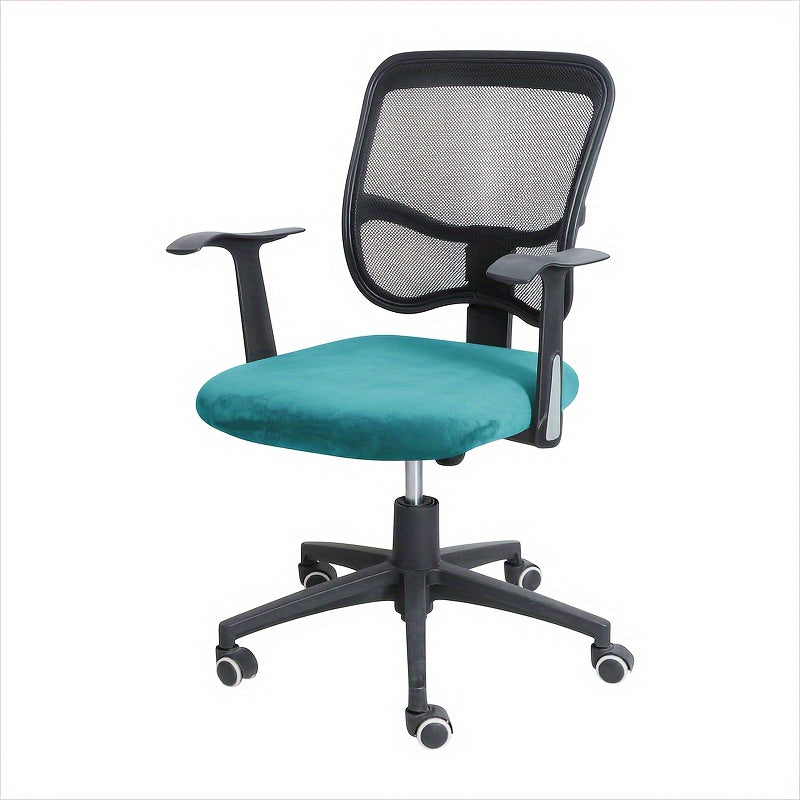 Funda de silla de terciopelo Silvery Fox con elástico y cinturón de atadura para hogar, oficina, hotel