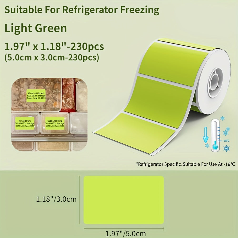 Waterproof Oil-Proof Freezer Label Stickers Thermal Paper for Kitchen Storage