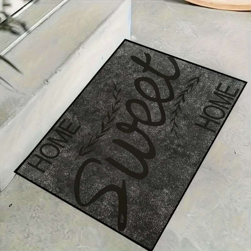 Dirt-Resistant Welcome Doormat with Geometric Pattern for Indoor Outdoor Use