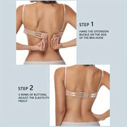 Set of 3 Women's Adjustable Bra Extenders with Elastic Knit Fabric