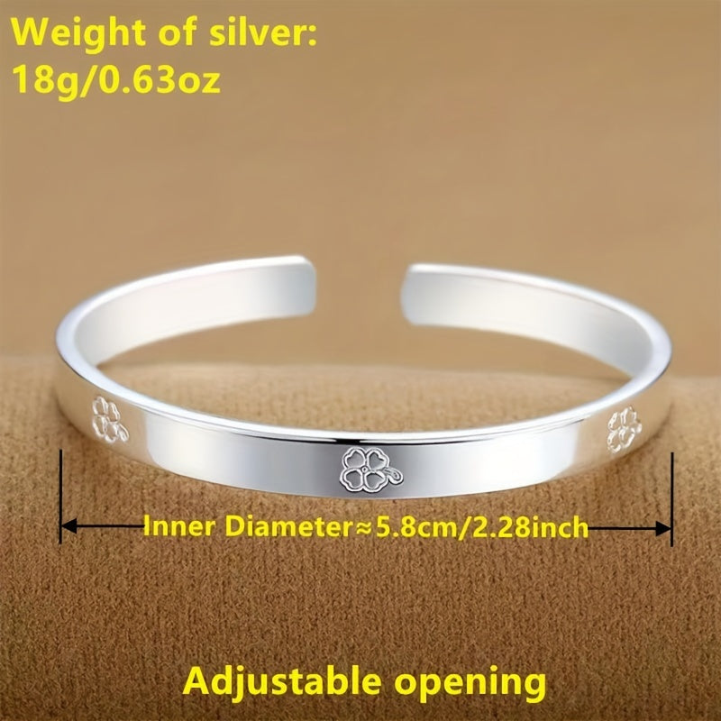 Pulsera ajustable de plata para hombres y mujeres, joyería elegante para el día a día
