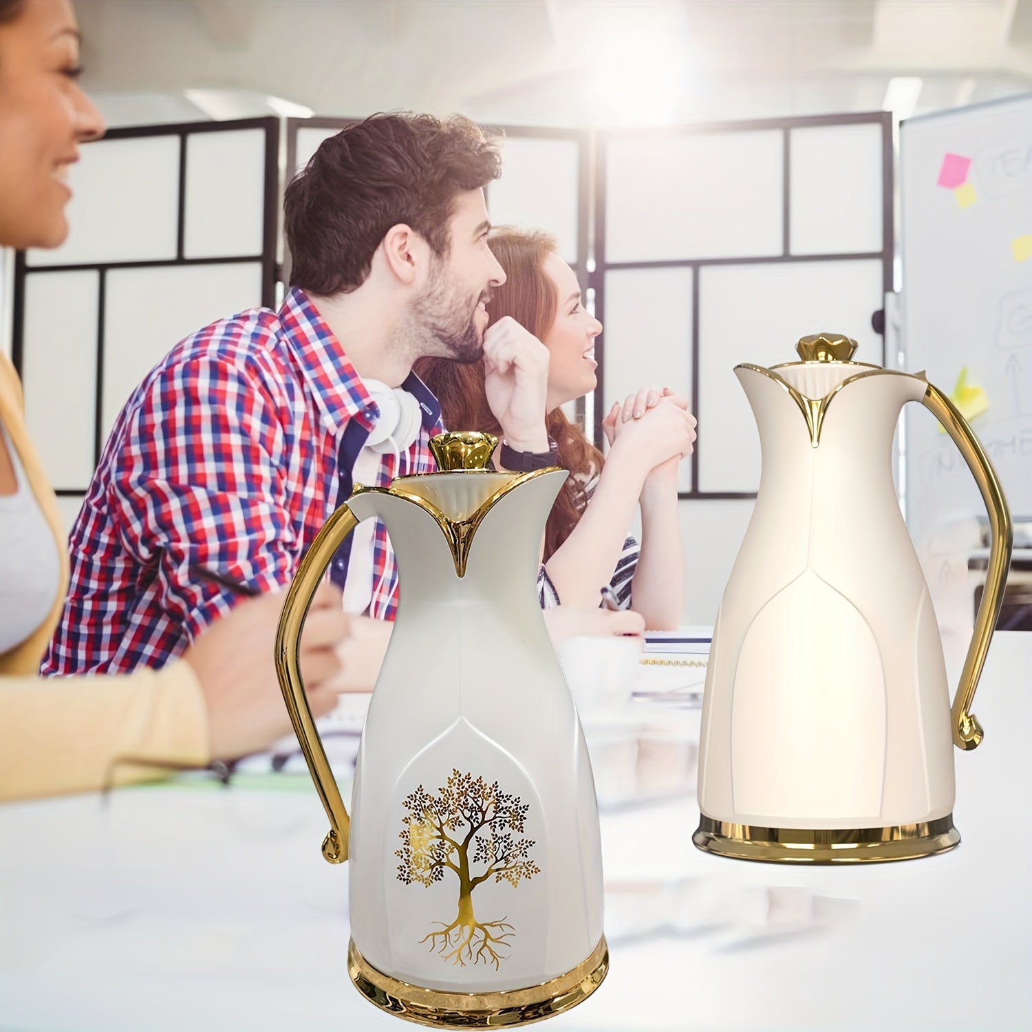 Vacuum Insulated Coffee and Tea Carafes 1L and 0.7L Stainless Steel Double Wall