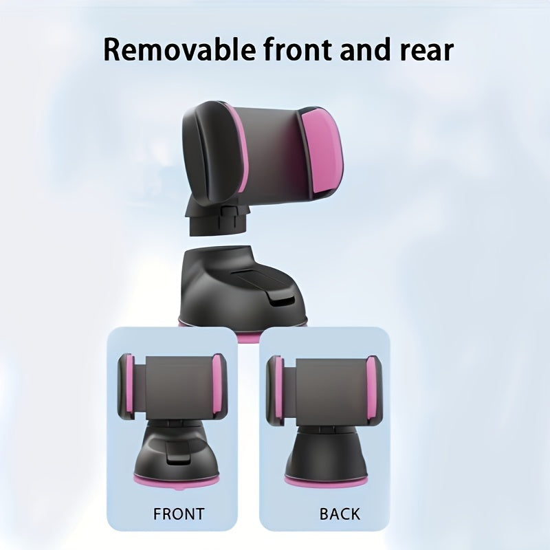 Soporte universal para coche para teléfono, rotación de 360°, fuerte succión, compatible con smartphones