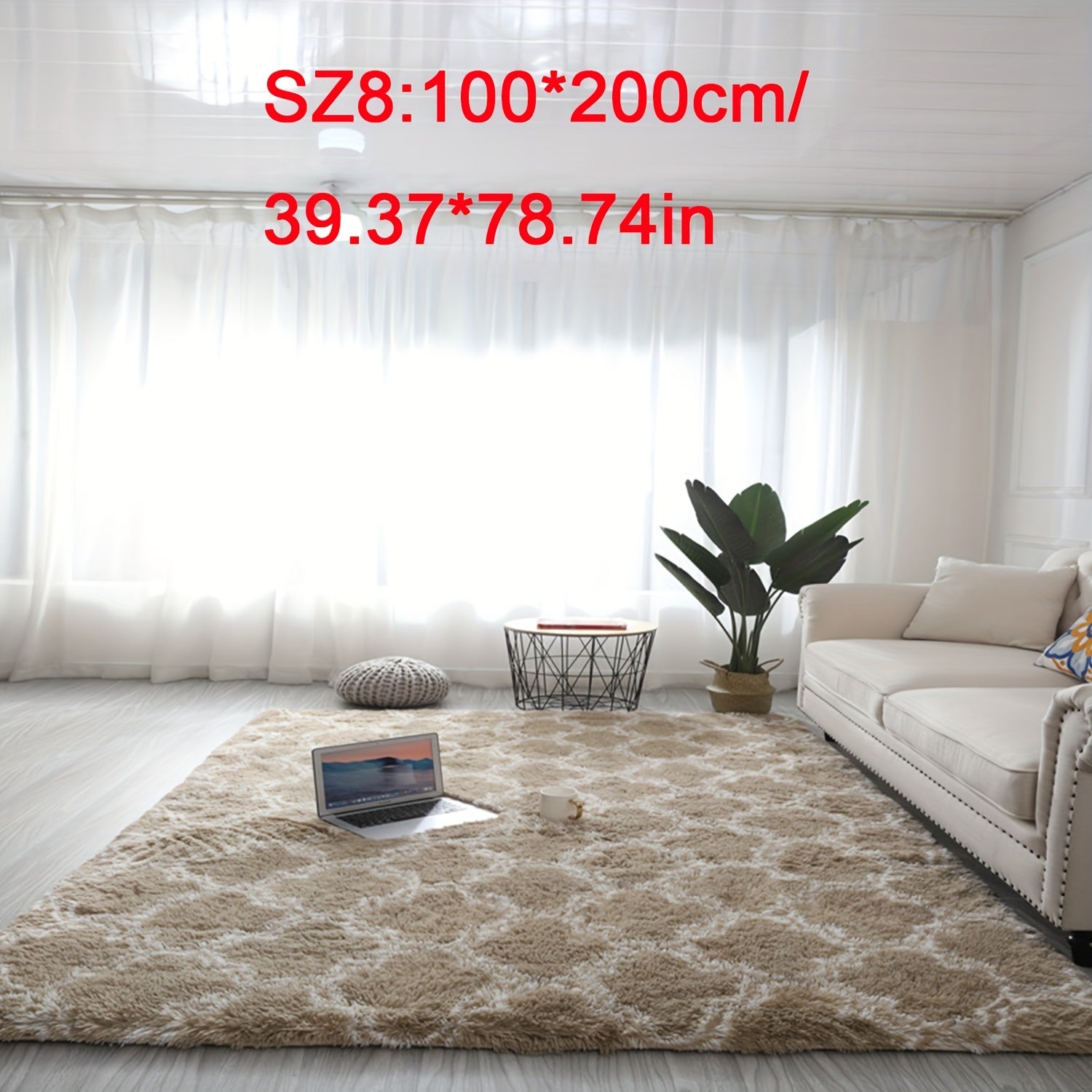 Yashash xonasi va yotoqxona uchun tekislangan nordik uslubdagi shpatli gilam, pol matosi, gilam