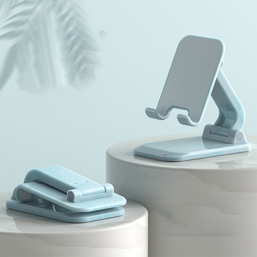 Foldable Metal Phone Stand with 360° Rotation for Phones and Tablets
