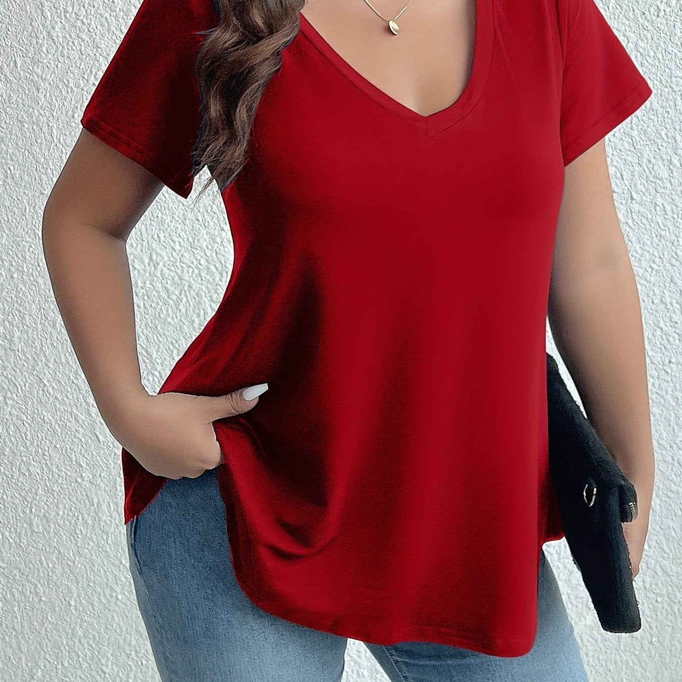 Plus Size Women's Cotton T-Shirt Casual Loose Fit