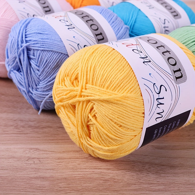 4pcs Cotton Yarn Medium Weight for Crocheting Knitting Multicolor Gradient Autumn Leaves Design